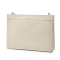 Leather Perforated Logo Navy Pochette Crossbody