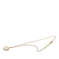 CC Gold Plated Resin and Strass Clear Dome Hologram Glitter Pendant Necklace