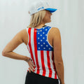 Sprints Womens Core Zero Running Tank - USA White
