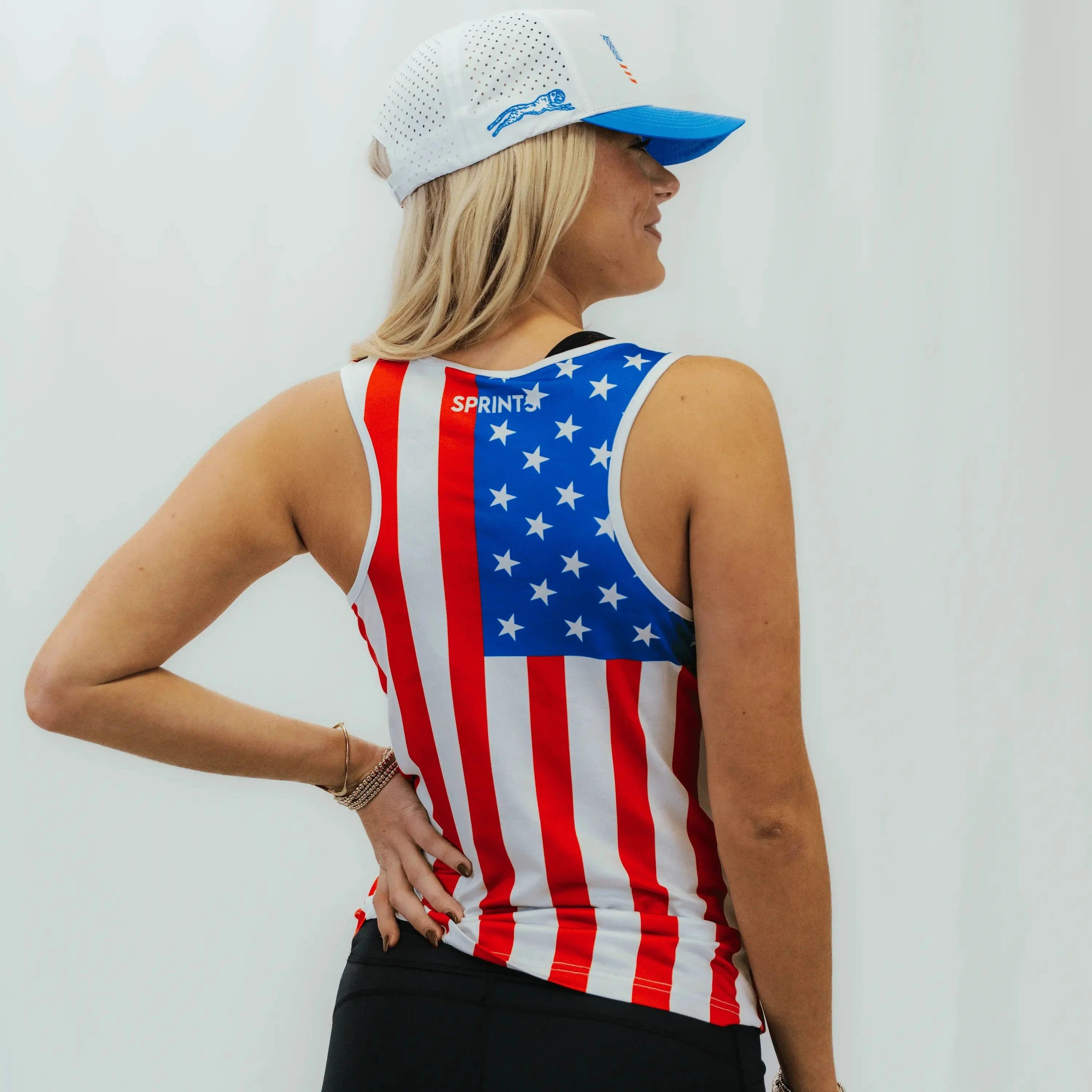 Sprints Womens Core Zero Running Tank - USA White