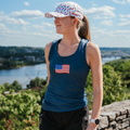 Sprints Womens Core Zero Running Tank - USA Navy