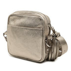 Mini Metallic Goatskin Anagram Tassel Crossbody