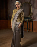 Grey Tissue Sari By KYNAH, Luxury Indian Fashion & Bridal Wear