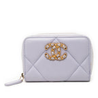 Quilted Lambskin 19 Zip Around Coin Purse