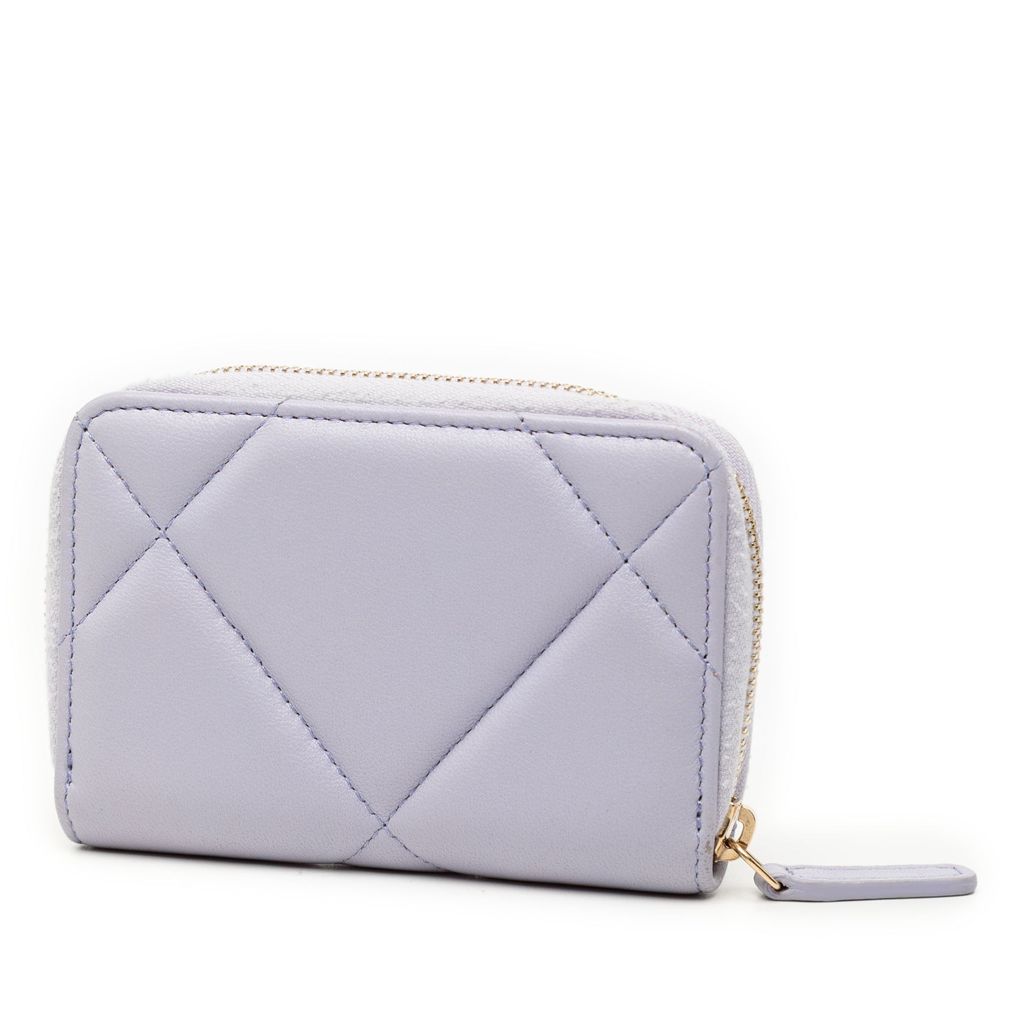 Quilted Lambskin 19 Zip Around Coin Purse