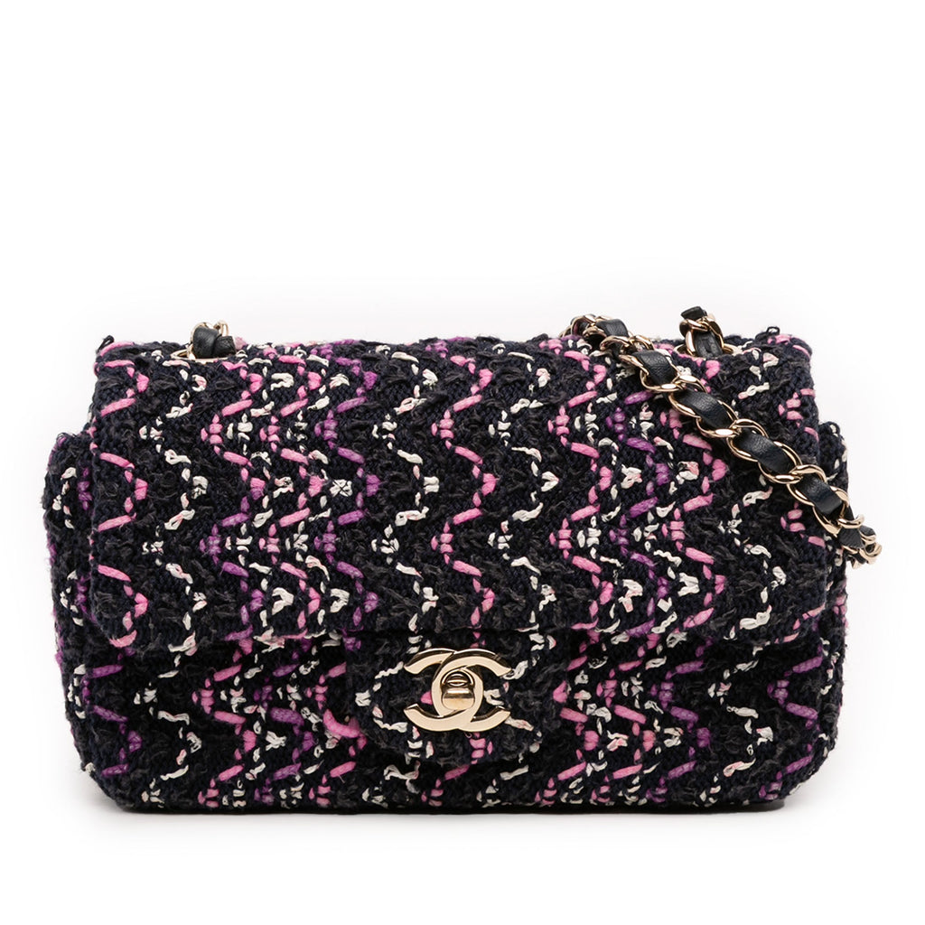 Mini Rectangular Classic Multicolor Cotton Stitched Single Flap