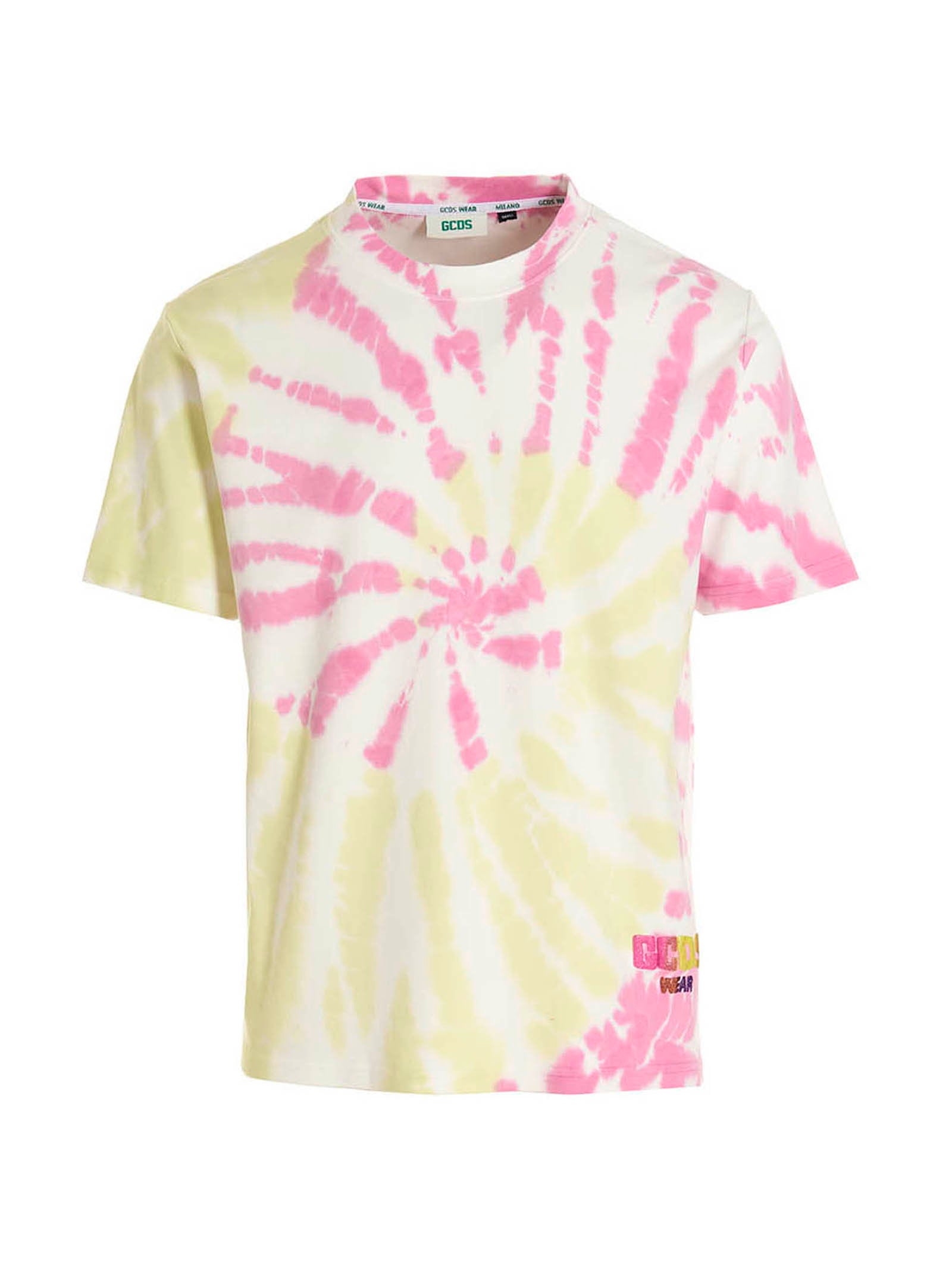 Gcds Tie-Dye Cotton T-Shirt — Pink