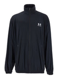 Black Jacket With Under Armour® Maxi Logo On The Back In Tech Fabric Man Polyamide Elastane Outerwear