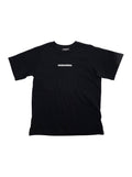 Black Crewneck T-Shirt with Logo Lettering on the Front in Cotton Boy Tshirts And Polo Shirts