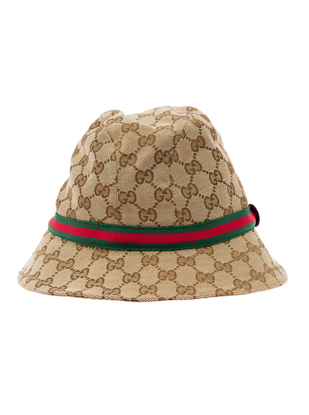 Beige and Ebony Fedora Hat in Original GG canvas Girl Polyester Cotton Gloves