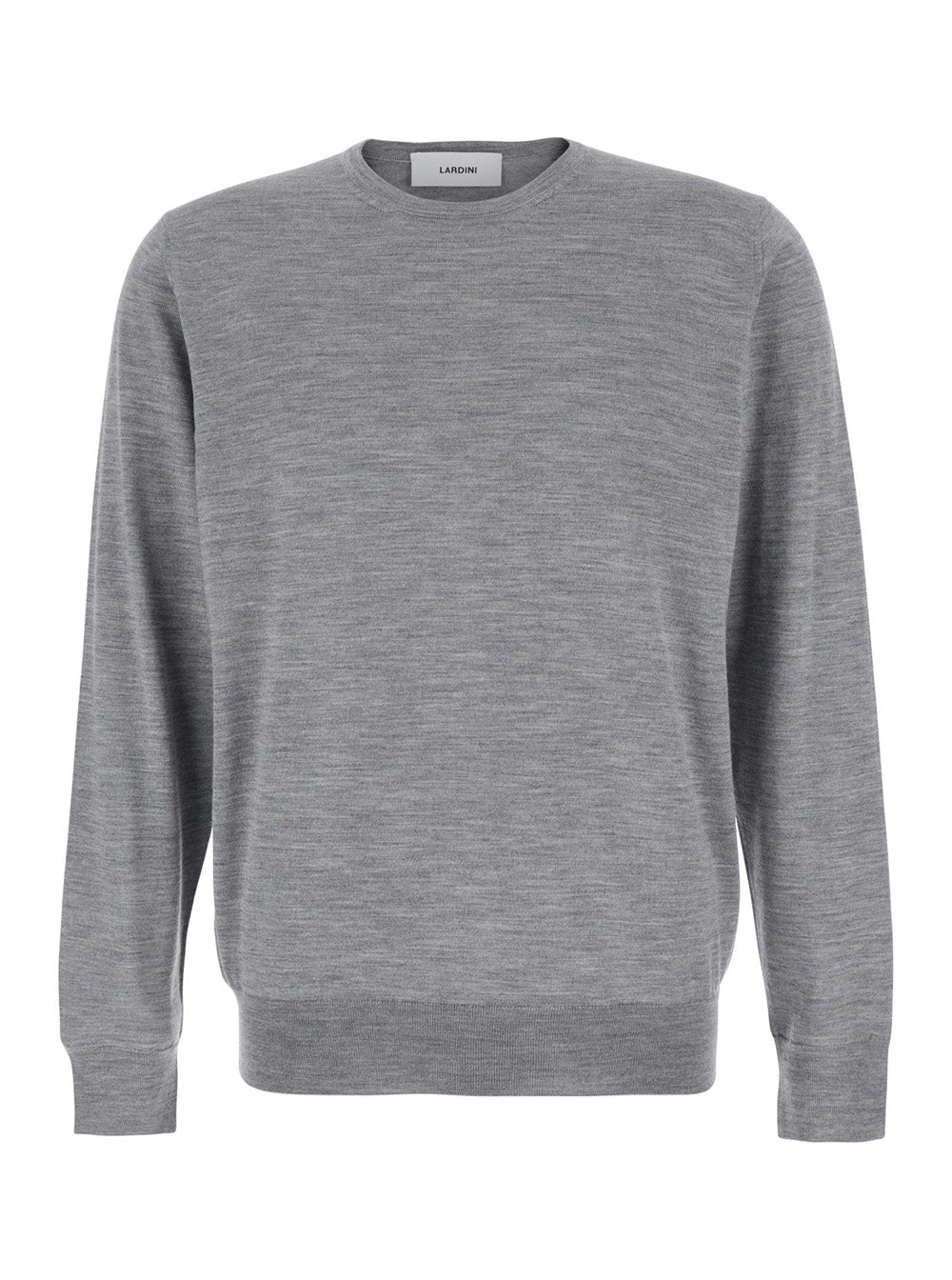 Grey Sweater in Wool Blend Man Silk Kashmir Jersey