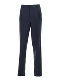 Blue Tailored Trousers with Double Pence in Virgin Wool Man Blu