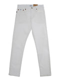 Sullivan White Jeans With Logo Patch On Front And Rear Denim Boy