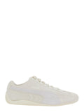 Speedcat OG White Low Top Sneakers with Logo Lettering on the Side and Formstrip Detail in Leather Unisex