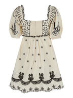 Kingsley White Dress With All-Over Embroidery Cotton Woman - 8