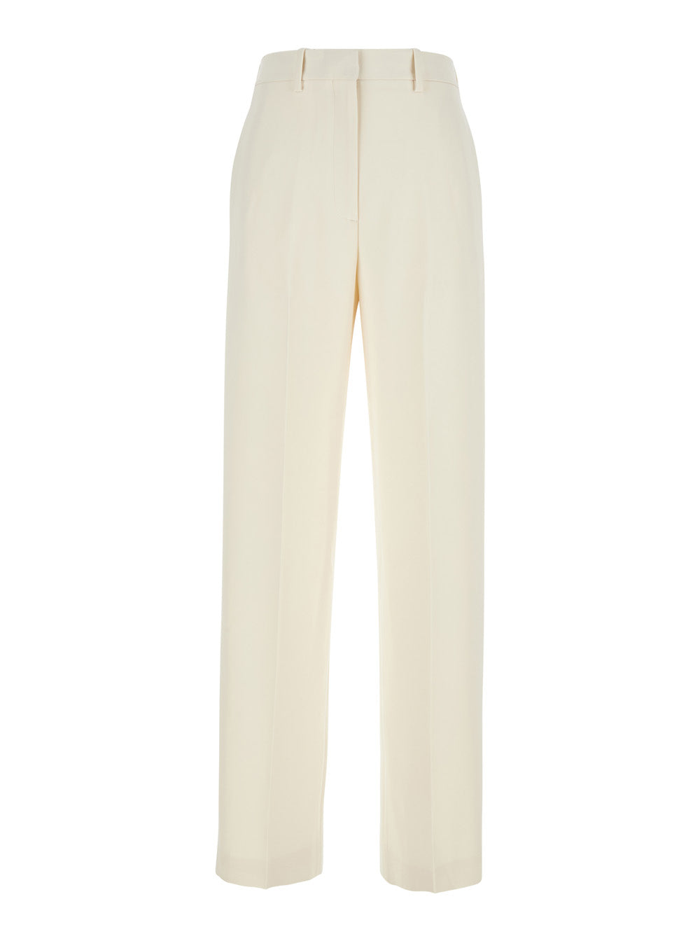 Admiral White Pants With Belt Loops Tech Fabric Woman Trousers