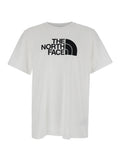 White T-Shirt with Maxi Logo Printed on the Front and Back in Cotton Blend Man Polyester Tshirts Polo Shirts