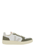 V-82 Green Low Top Sneakers with Logo Patch on Tongue and Side Lettering the Heel in Leather Unisex
