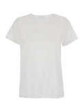 White Crewneck T-Shirt in Cotton Woman Tshirts And Polo Shirts