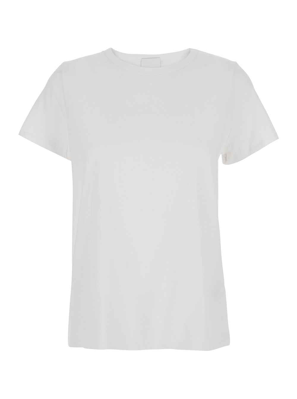 White Crewneck T-Shirt in Cotton Woman Tshirts And Polo Shirts