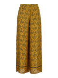 Iris Multicolor Pants with Wide Leg and All-Over Print in Silk Woman Trousers