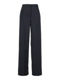 Blue Tailored Pants in Satin Woman Blu Polyester Trousers