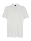 White Polo Shirt with Button Closure for Men Cotton Tshirts And