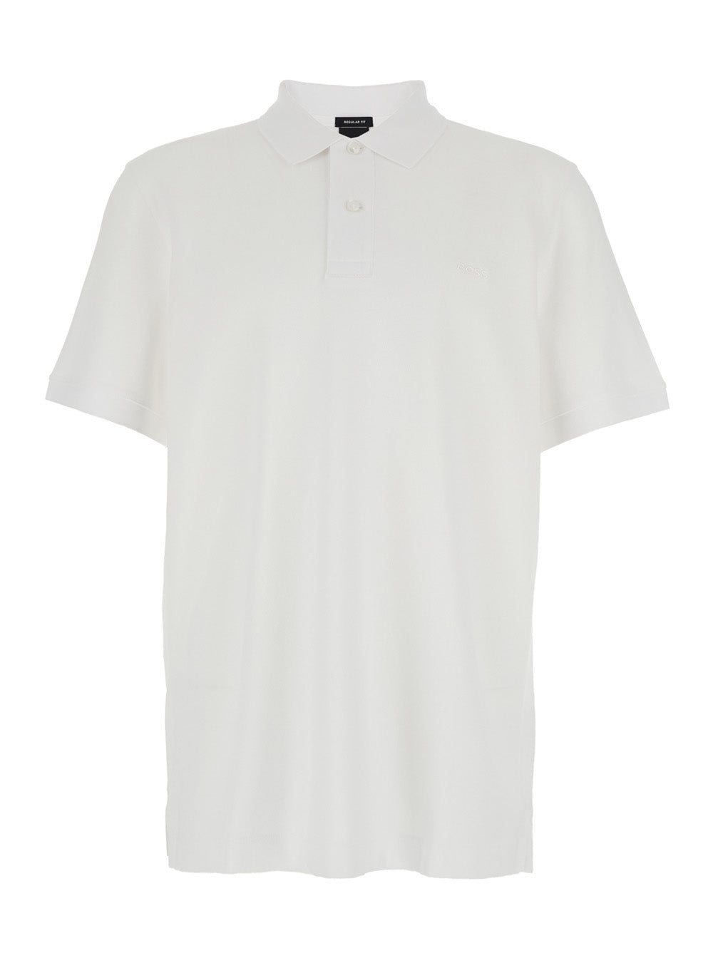 White Polo Shirt with Button Closure for Men Cotton Tshirts And