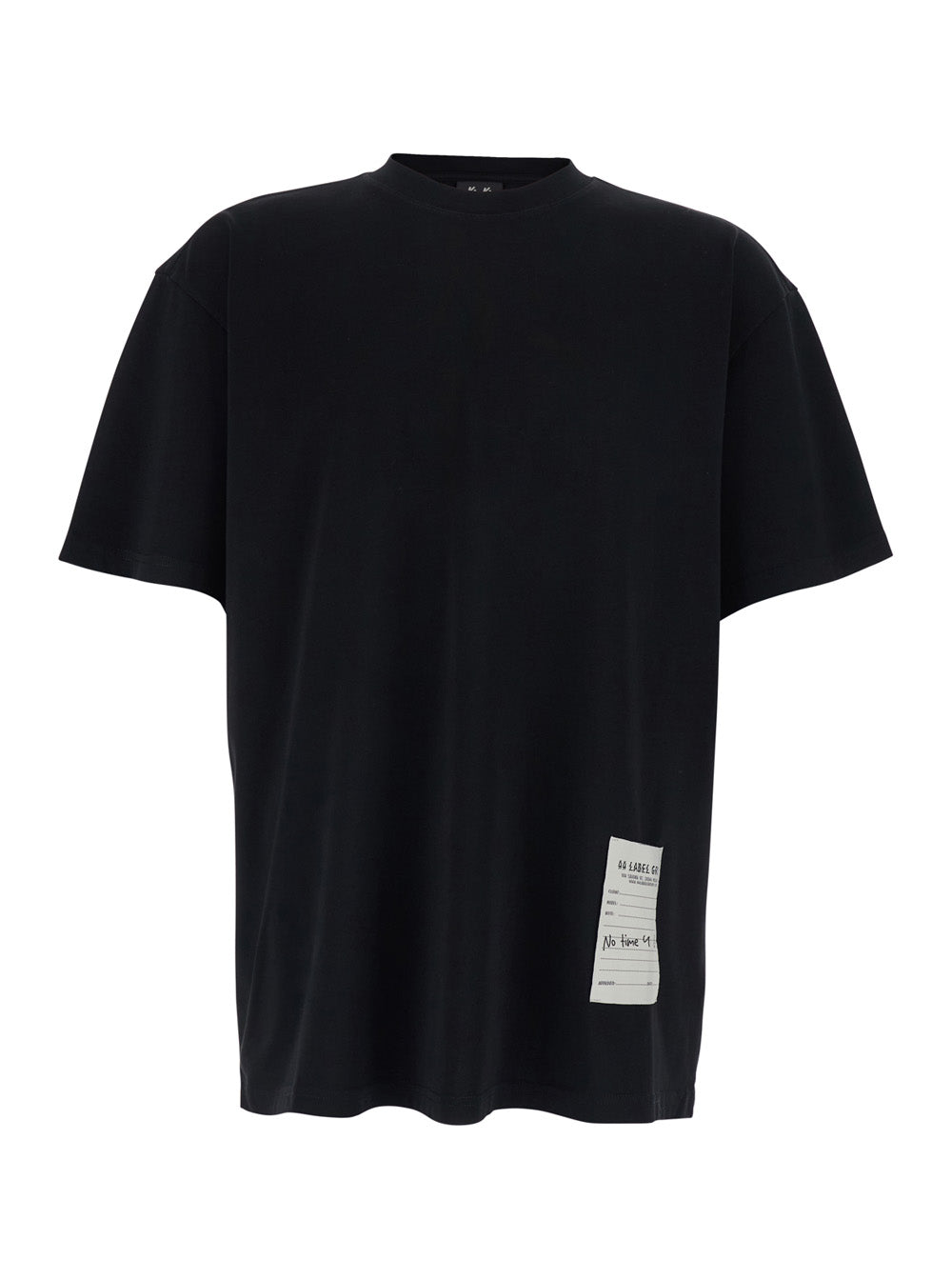 T-shirt B0030556FA706P748 Crew Neck with Logo on Front and Back in Black Cotton for Men Tshirts Polo Shirts