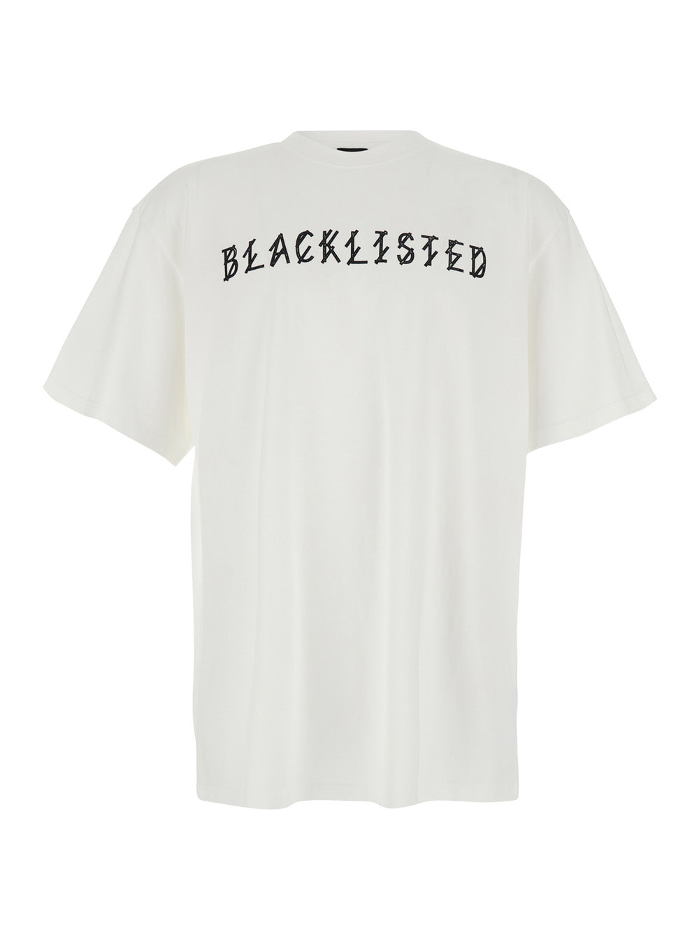 T-shirt Bianca with maxi logo on the front and back in Mens Cotton White Tshirts Polo Shirts