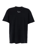 Black T-shirt with Logo on the Front and Maxi Back - Cotton Men Tshirts Polo Shirts