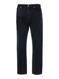 Jeans Curtise with Logo Patch on the Back in Black Denim for Men Regenerative Cotton
