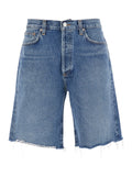 Anson Blue Shorts with Welt Pocket on the Front in Regenerative Cotton for Men Blu And Bermuda