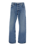 Blue Jeans A7031371FRCTR with Five-Pocket Design for Men Blu Regenerative Cotton