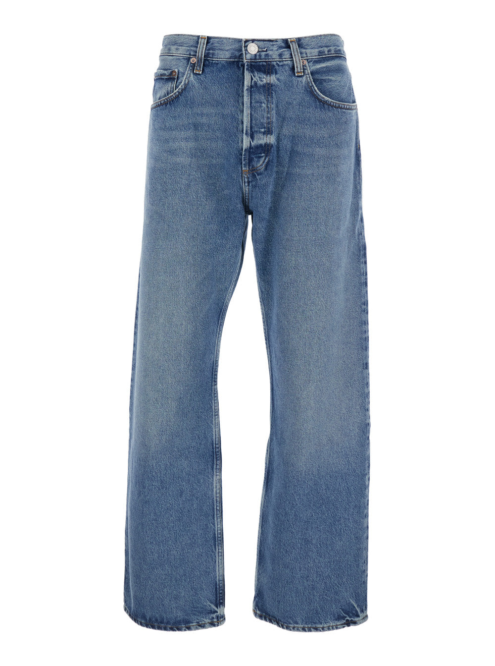 Blue Jeans A7031371FRCTR with Five-Pocket Design for Men Blu Regenerative Cotton