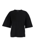 Black T-Shirt ellery tee with Round Neck and Short Sleeves in Regenerative Cotton for Women Tshirts Polo Shirts