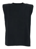 Black Cotton Logo Back Top for Women Tshirts And Polo Shirts