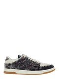 Skel Top Black Sneakers with Beads and Crystals Applied in Cotton for Men Polyester