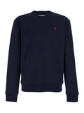 Blue Sweatshirt With Ami De Coeur Logo On The Front In Cotton Man Blu Sweatshirts