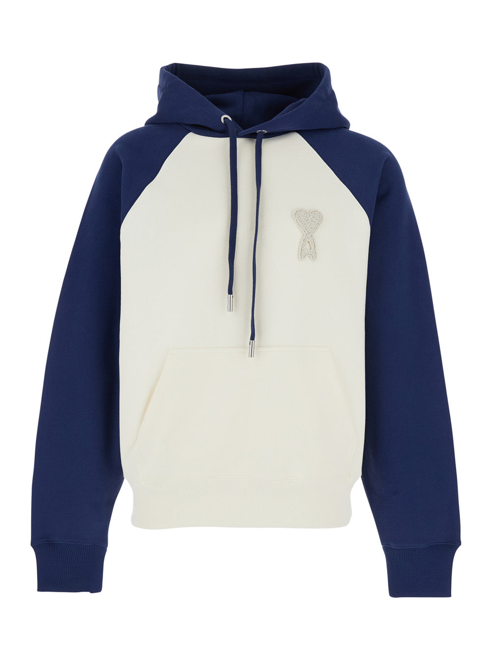 Blue hoodie with drawstring hood and ADC embroidery on the front in cotton for men Blu Sweatshirts