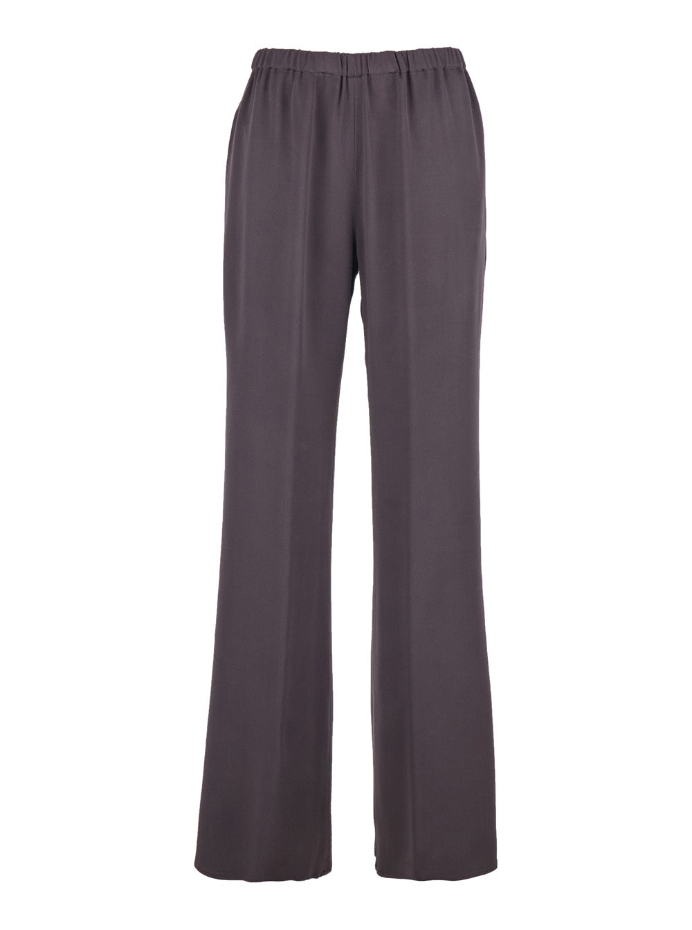 Tiete Pants with Elasticated Waist in Purple Viscose Blend for Women Violet Acetate Trousers