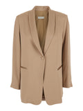 EDWARD beige Jacket single-breasted with shawl lapels in tech fabric Women Acetate Viscose Blazers