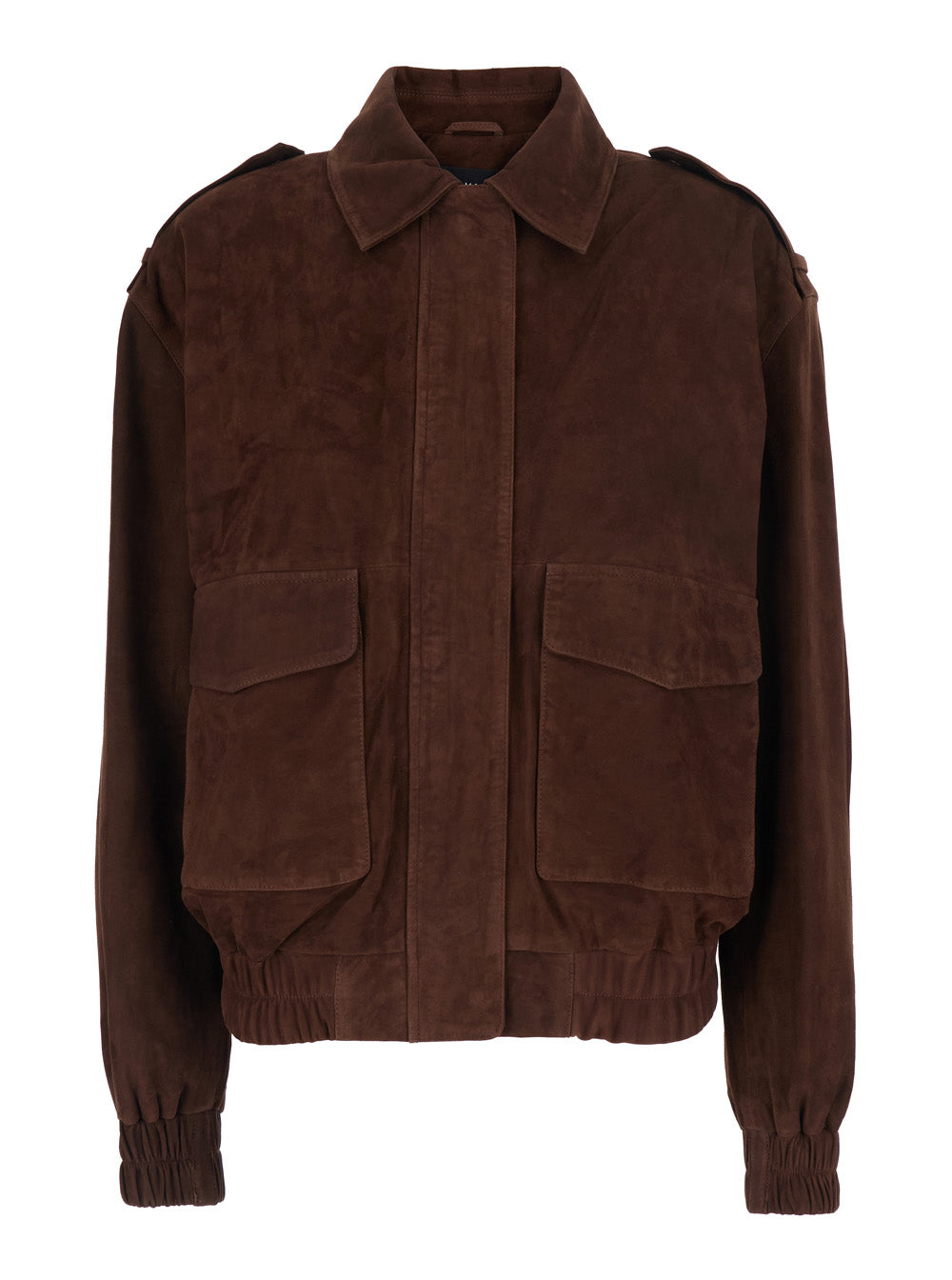 Halti Brown Jackets With Patch Pockets On The Front And Elasticated Hems Suede For Women Lamb