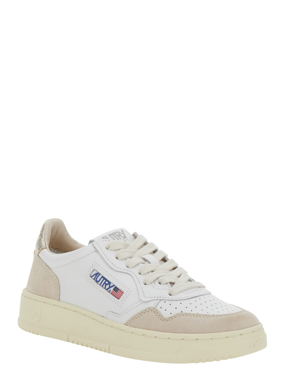 Medalist White Low Top Sneakers With Logo Patch On Tongue And Side Leather Blend Woman - IT 36