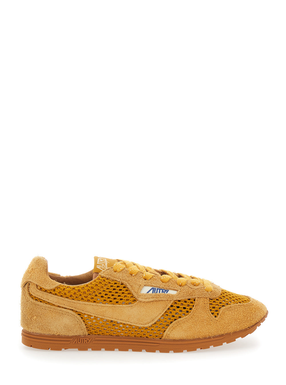 Windspin Low Brown Sneaker with Logo on the Side and Pull-tab perforated details in Suede for Women Textile Cow Nylon