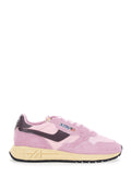 Reelwind Pink Sneaker Low Top With Logo Patch On Tongue And Side Suede For Women
