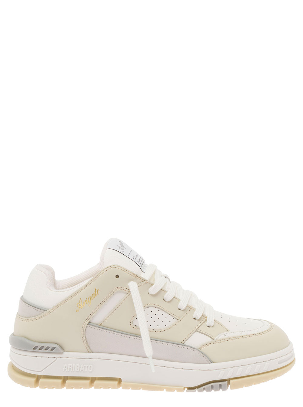 Area Lo Beige Sneakers With Embossed Logo Leather Blend Man