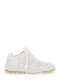 Area White Low Top Sneakers With Laminated Logo Leather Man