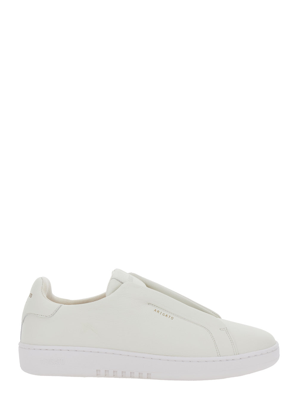 Dice Laceless White Low Top Sneakers With Logo Lettering On Side And Heel Leather Man