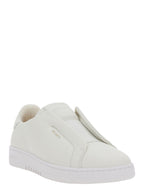 Dice Laceless White Low Top Sneakers With Logo Lettering On Side And Heel Leather Man